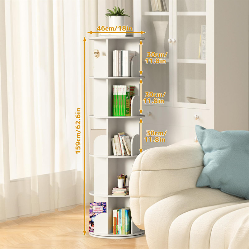 159cm H x 46cm W Corner Bookcase