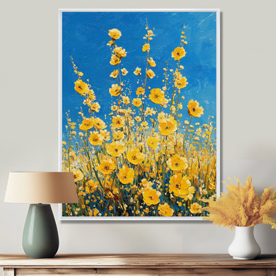 Yellow Daylight Joy Wildflowers III - Wildflowers Framed Art
