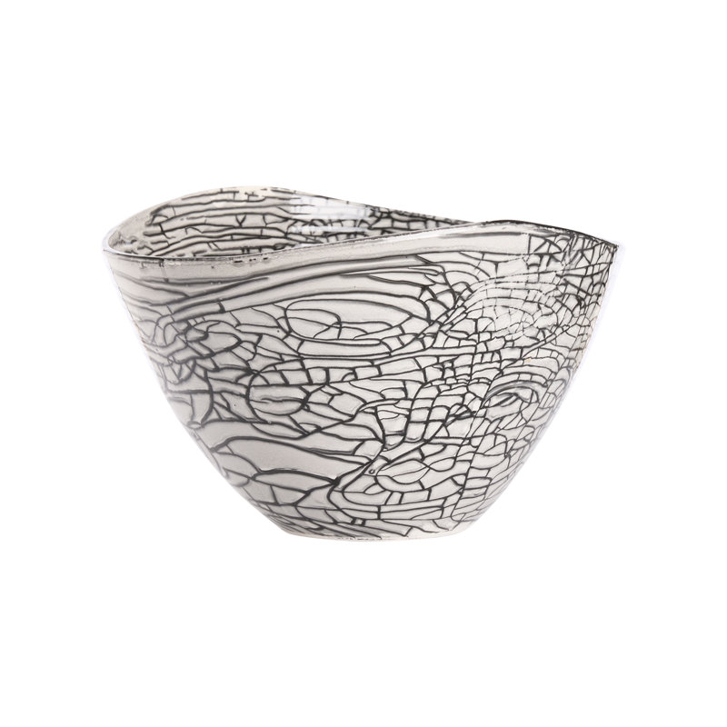 Handmade Decorative Bowl, Black/White