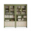 Bibliothèque verte en bois d'hévéa-131507459
