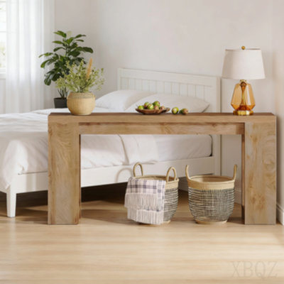 Console en bois, table d'entrée avec canapé