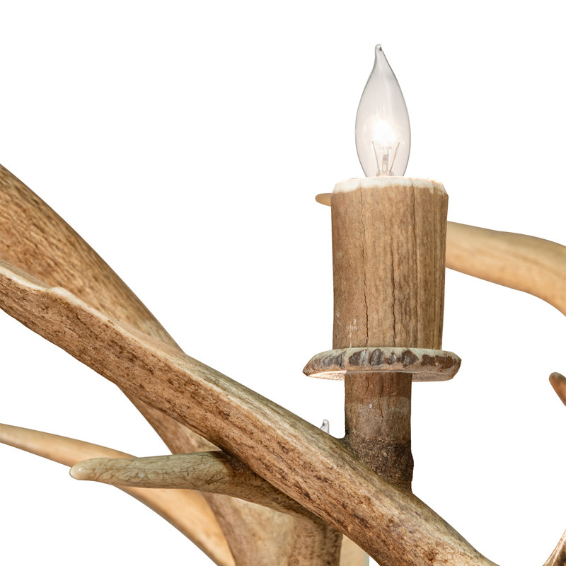 Rustic Lodge 20 - Light Antler Dimmable Empire Chandelier