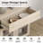 2 In 1 Multifunctional Sideboard Buffet Cabinets With 4 Glass Doors And 2 Drawers, Modern Sideboard Credenza With Metal Base, Coffee Bar Storage Cabinet For Living Room, Kitchen-1856058275
