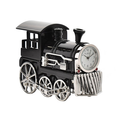 Analogue Metal Tabletop Clock in Black