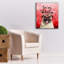  «Valentine Pug 2» par John Hovenstine, art mural sur toile, 26 po x 30 po-516534422
