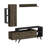 Modern TV Unit in Walnut & Anthracite, 68.9 x 23.0 x 13.8 inches | 100% Melamine Coated Particle Board, Thickness: 0.7 inches | Stylish & Functional Storage for Living Room, Contemporary Design, Durable Finish-1409026345