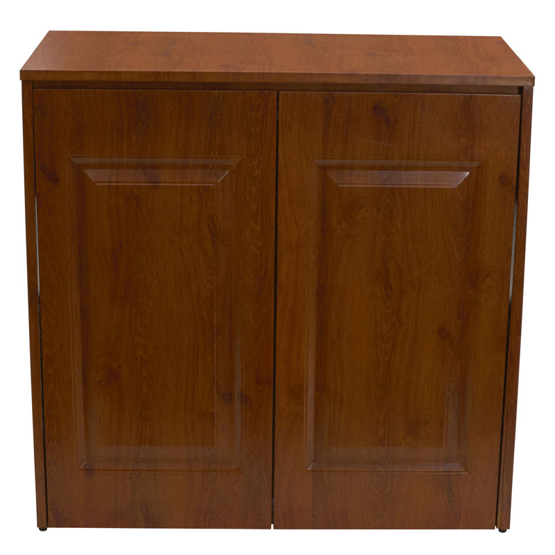 Faux Wood Finish Double Tilt-Out Laundry Hamper Cabinet