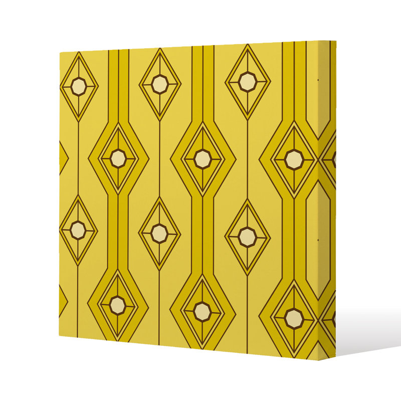 Yellow Geometric Canvas Print by Andrew Lee - Wrapped Canvas Print