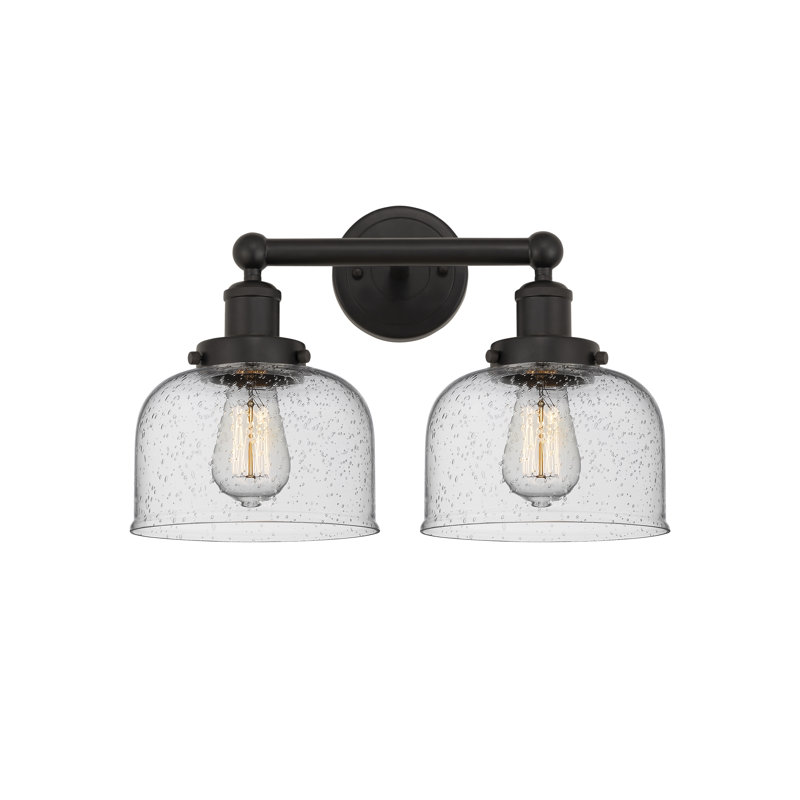 Éclairage pour meuble-lavabo à 2 lumières à intensité variable Anndy, Mercurisé, Bronze huilé