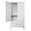 Armoire-penderie durable en métal de 60 pouces avec tiroir, tringle de suspension et tablette réglable pour des solutions de rangement polyvalentes
