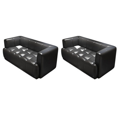 Banc rembourré en similicuir Bistro