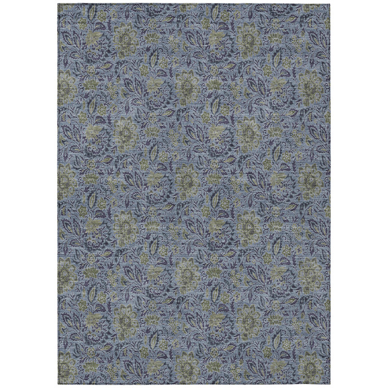 Floral Indoor / Outdoor Rug, Rectangle 9' x 12'