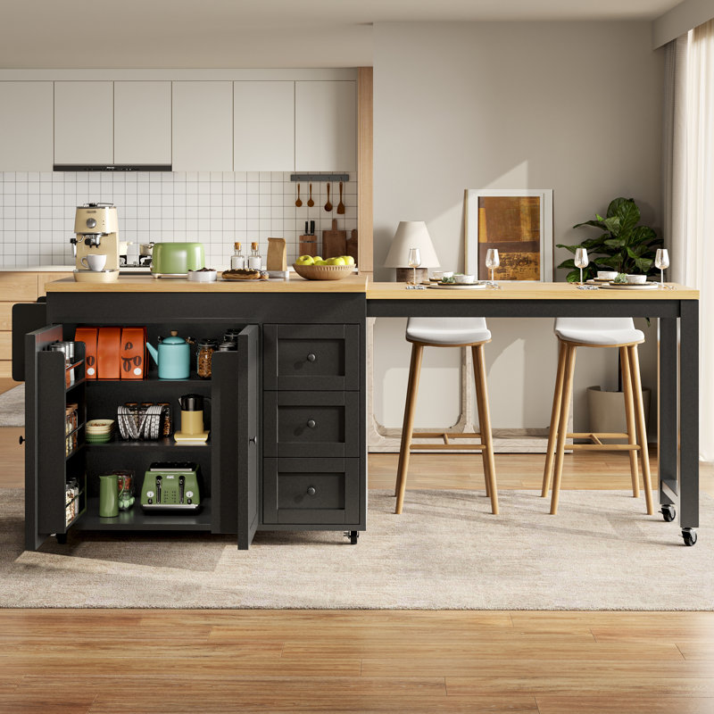 Kitchen Island, Black