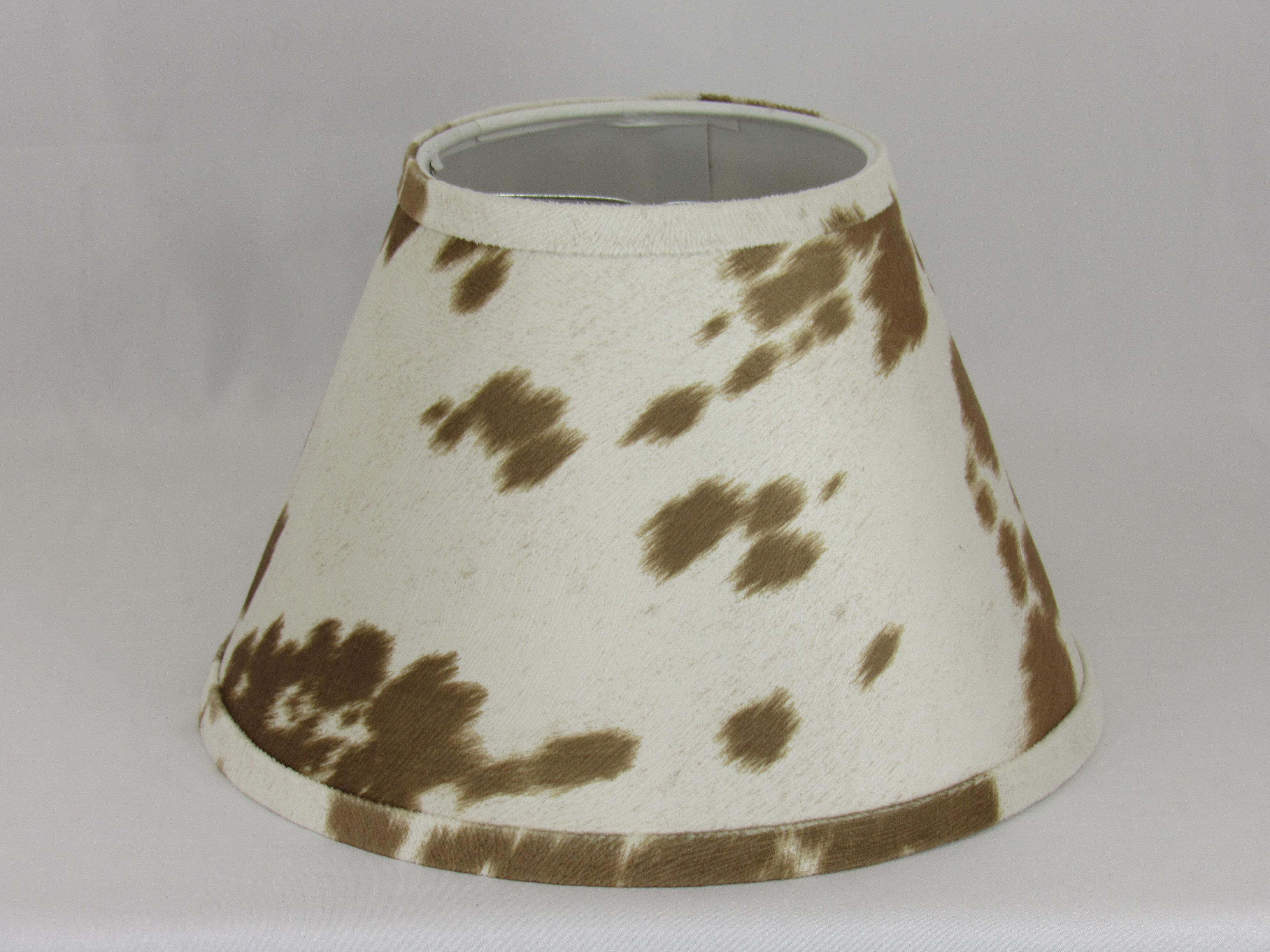 Gracie Oaks Abat-jour 10 po en fausse peau de vache Palomino - Wayfair