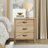 Ashae 3 Drawer oak End table