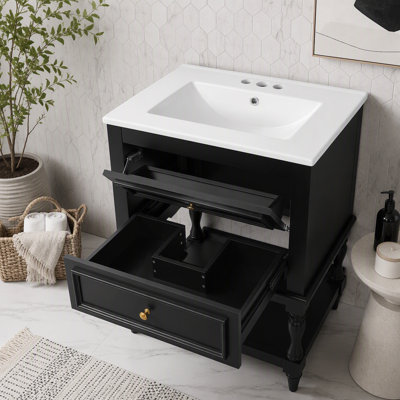Meuble-lavabo 24 po avec lavabo en céramique