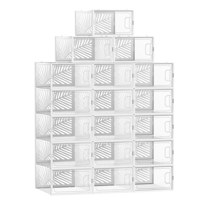 Stackable Shoe Storage Box, White