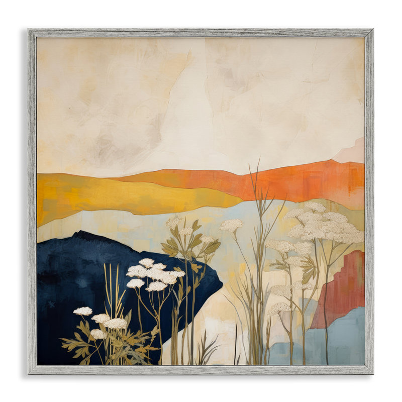  «Complex Desert Layers», art de la giclée encadrée par Irena Orlov, H 17 po x l 17 po, Estampe numérique Farmhouse