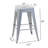 Backless Metal Bar Stools Set of 2: Tool-Free Assembly and Space-Saving Design-655884896
