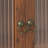 24.8"Glass Door Vintage Double Door Wall Cabinet With Three Tiers Of Storage With Towel Rack, For Bathroom, Kitchen,Dining Room,Brown-2050043187