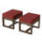 Cedar Solid Wood Frame Patio Outdoor Ottomans with Cushions-108738872