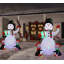 PMU Christmas - Décorations gonflables des Fêtes, bonhomme de neige et pingouins de 6 pi avec lumières DEL rotatives colorées
