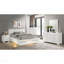 Ensemble de chambre avec grand lit 5 pièces Snow White au design minimaliste moderne et tiroirs doublés de feutre pour un rangement délicat-1369775150-1369775151