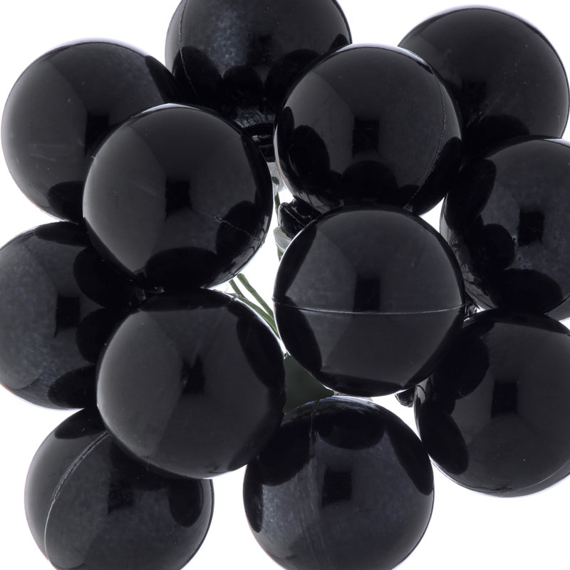 Boule de 30 tiges en plastique incassable 30 mm Shiney, Noir