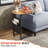 Set Of 2 C-Shaped Side Tables With Storage And 2-Tier Coffee Table, Steel And Wood, Customizable Living Room Layout