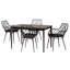 Ensemble repas en rotin pour 4 personnes Hileman