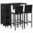 Garden Bar Set 5 Piece with Cushions Poly Rattan Table&Chair-848127185