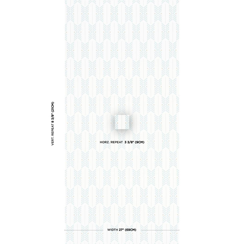 Schumacher x A Rum Fellow Quiver Wallpaper, Haze