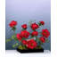 Boîte à fleurs 17 po en soie artificielle rouge pour bricolage (16 pièces)-86903287