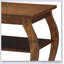 Table de bout en noyer à 2 tablettes avec rangement ouvert, pour organiser et améliorer l'esthétique de la pièce-472394329