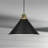 Arlesa 1 - Light Brass/Black Cone Pendant