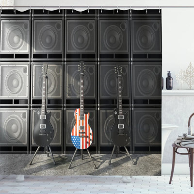 Bass Guitar Decor Single Shower Curtain