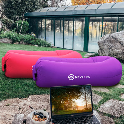 Inflatable Loungers Waterproof Air Beds with Pockets and Matching Bags Beach Chair by Nevlers