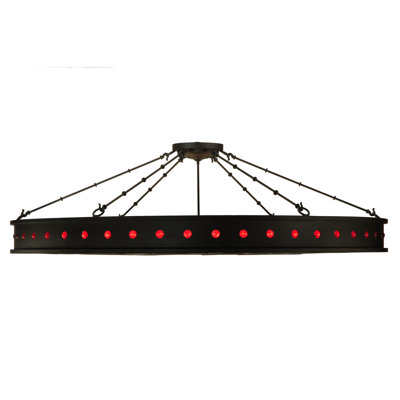 Plafonnier semi-encastré 72 po 16 lumières Jules