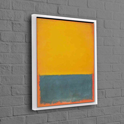 Spacious Abstract Wall Art Depicting Contemporary Poster Style Minimal Art On Mark Rothko Inspired Canvas Ideal For All Modern Home Interiors