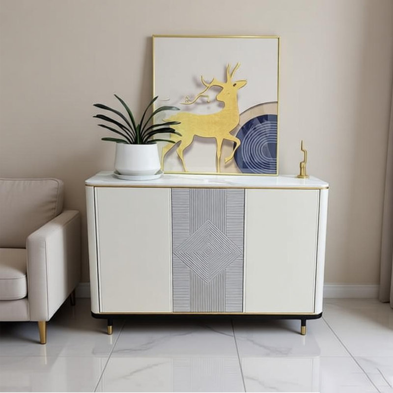 Armoire d'entrée de style italien, Cream/Grey/White