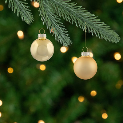 2-Finish Glass Ball Ornaments 1.75" (45mm)