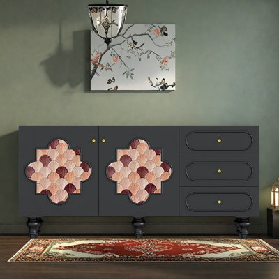 Retro Sideboard  with Dual Doors and Three Drawers