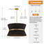 Lustre tambour 8 lumières à intensité variable-130899935