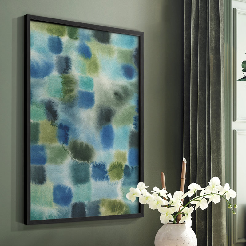Earthy Plexus I Framed Print - Solid Wood, Black Single Picture Framed, 20" H x 16" W