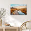 «Winding Wooden Boardwalk travers Marsh at Sunset», art mural sur toile-636632920