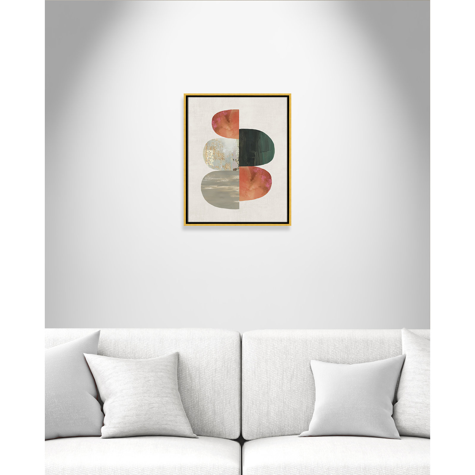 Evolving Energy II by Tom Reeves - Print, 21.5" H x 17.5" W, Framed Canvas, Gold