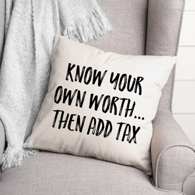 Know Your Own Worth Throw Pillow