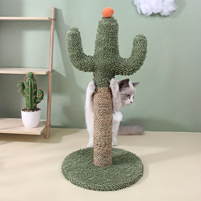 Grattoir Durable Cactus Cat - Jouet d'intérieur pour la santé des griffes et l'exercice actif | Cadeau d'Halloween de Noël