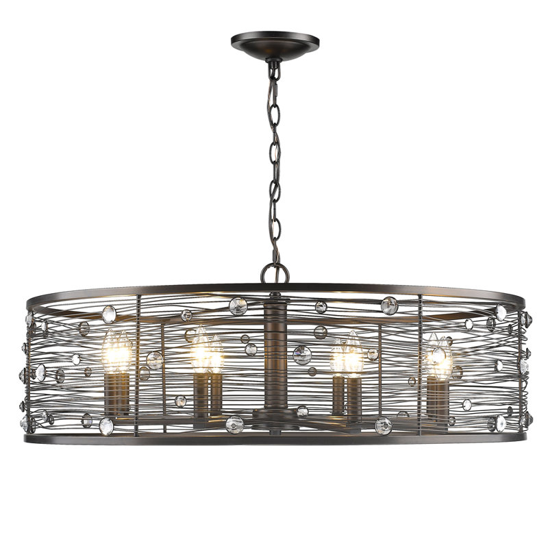 Mataram 8 - Light Dimmable Drum Chandelier