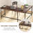 Aves L-Shaped Metal Base Computer Desk